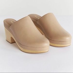 The Odells tan leather clogs
